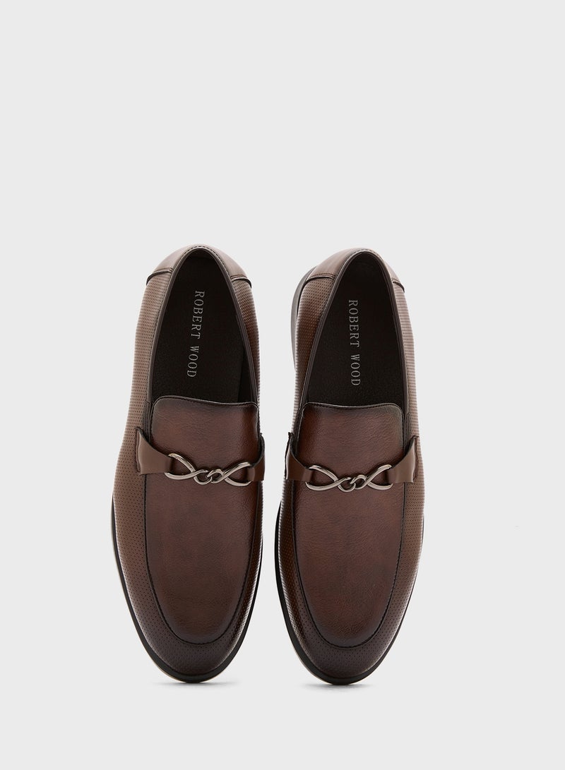 Robert Wood Trim Detail Formal Slip Ons - Image 4