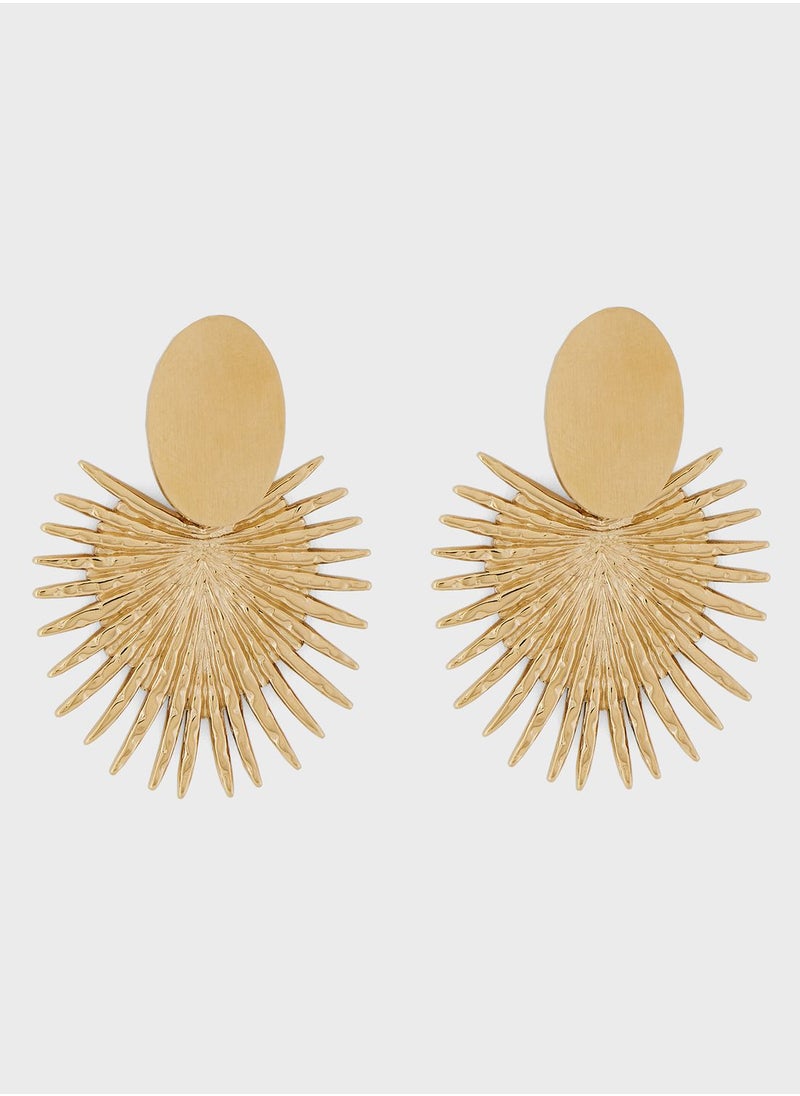 Lady Mauve TAHTI OVAL SPIKE PENDANT EARRINGS  - Image 1