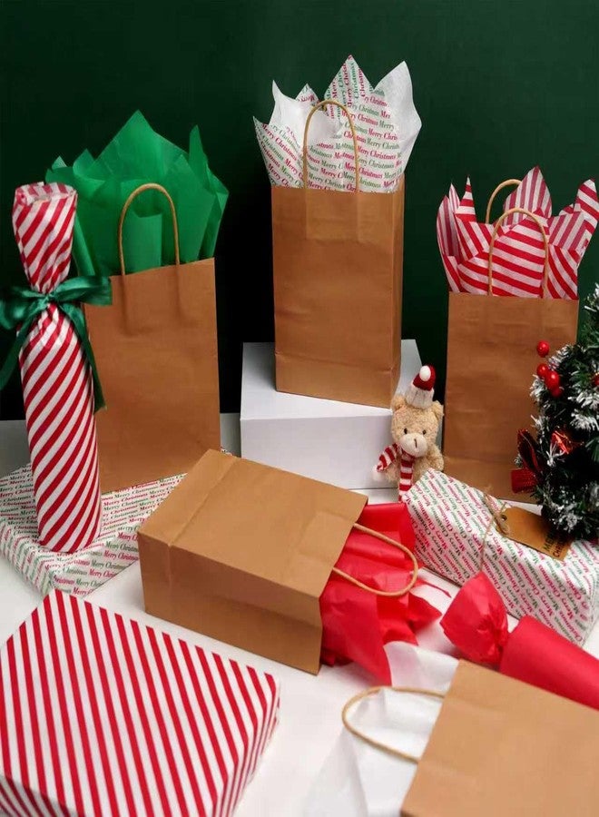 Bobobag بوبوباج، ١٥٠ ورقة، مقاس ٢٠ × ١٤ بوصة، ورق تغليف هدايا عيد الميلاد، أحمر، أخضر، أبيض، أحمر مائل، ورق تغليف عيد ميلاد سعيد - Image 2