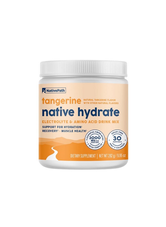 NativePath Native Hydrate, Zero Sugar, Electrolytes Powder with BCAAs, Tangerine Hydration, Keto & Paleo Friendly, 30 Servings - Image 1