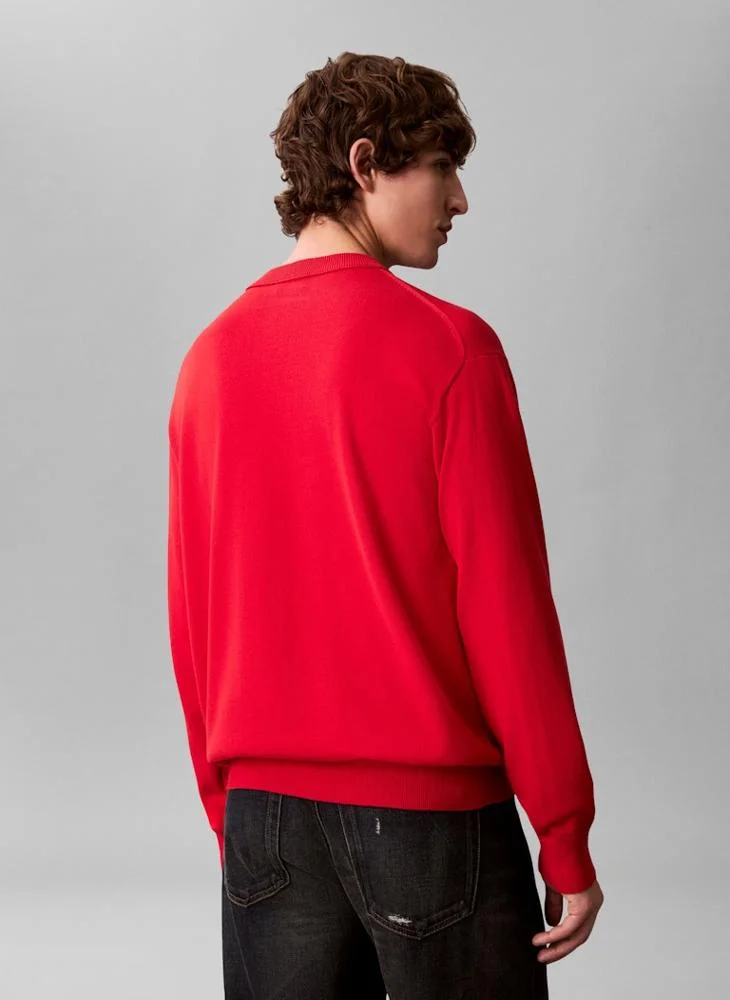 Calvin Klein Jeans Crew Neck Long Sleeve Relaxed Fit Sweater