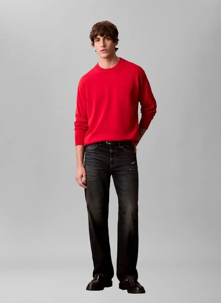 Calvin Klein Jeans Relaxed Cotton Monogram Jumper