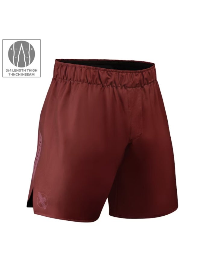 HAYABUSA MENS CORE GRAPPLING SHORTS RED - Image 1