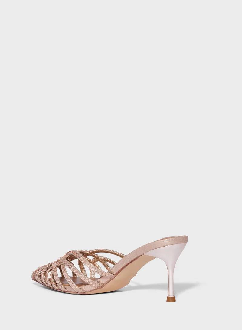 Ella Limited Edition Cut Out Diamante Slip On Pump