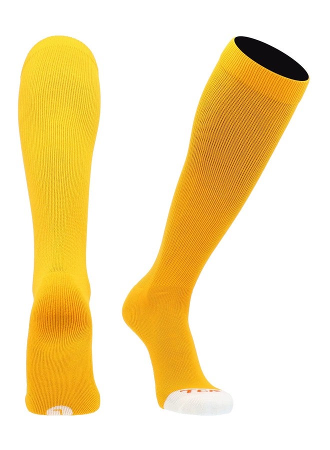 جوارب بيسبول من MadSportsStuff Pro Line فوق الركبة (ذهبي، متوسط) - Image 1