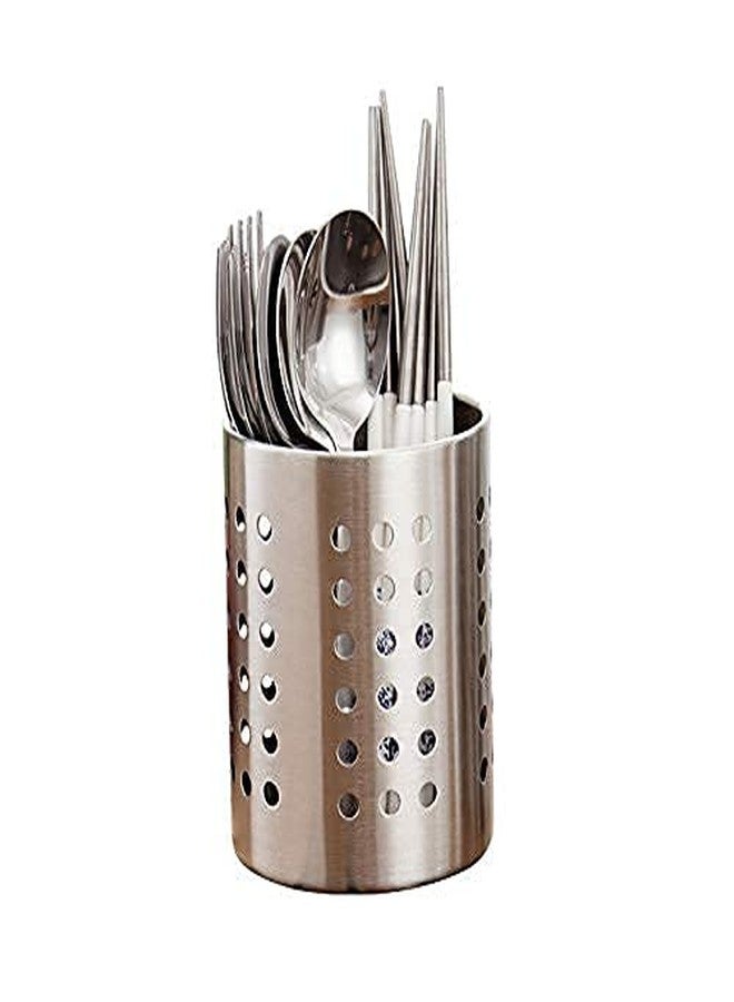 Karfe Stainless Steel Cutlery Holder Case Spoon Holder Perforated Multipurpose Pen Stand for Kitchen & Dining Table (Holds 30 Pieces) Pack of 1 - Image 2