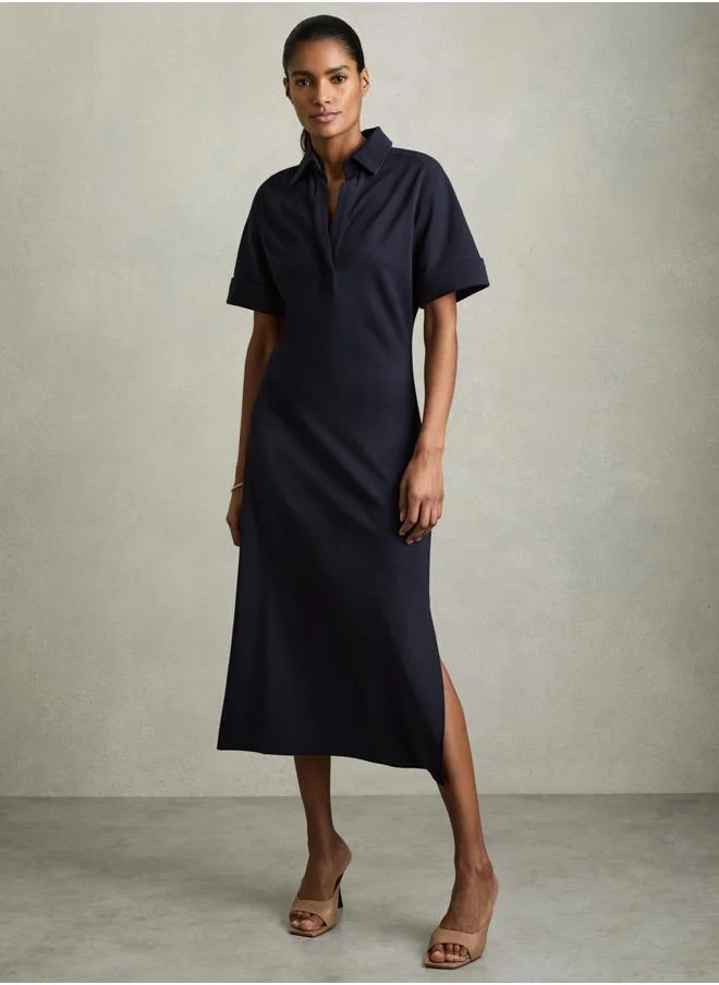 REISS Jersey Collared Bodycon Dress