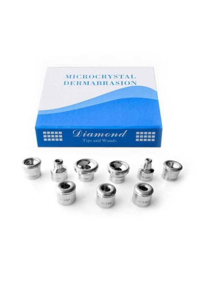 ZUOU Diamond Dermabrasion Head Microdermabrasion Exfoliator Home Facial Dermabrasion Tool Dermabrasion Replacements 9Tips  - Image 1