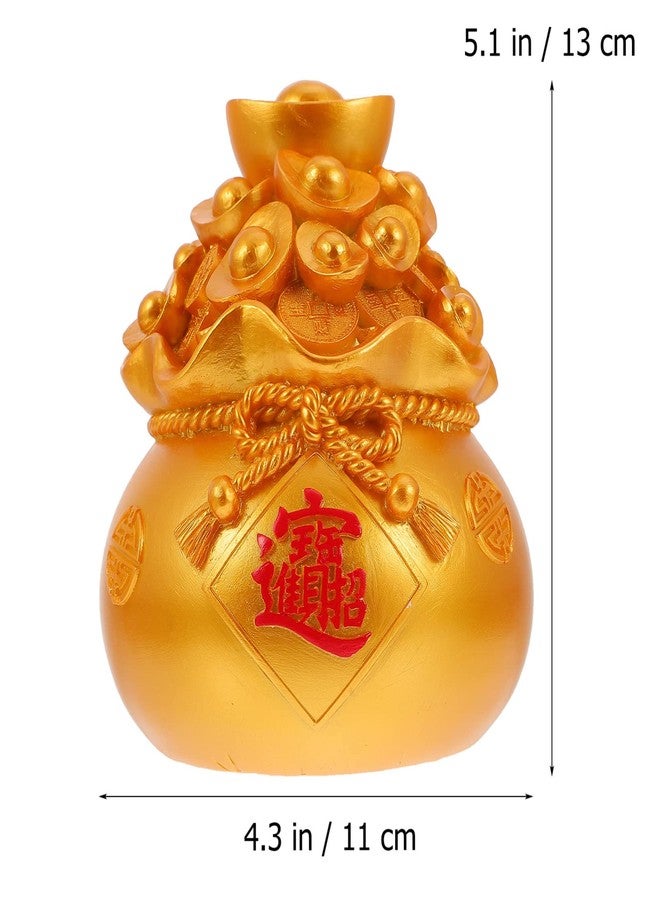 بيستويارد BESTOYARD حصالة ذهبية على شكل حقيبة نقود فنغ شوي للثروة والحظ، ديكور تقليدي صيني، ديكور منزلي، - Image 5
