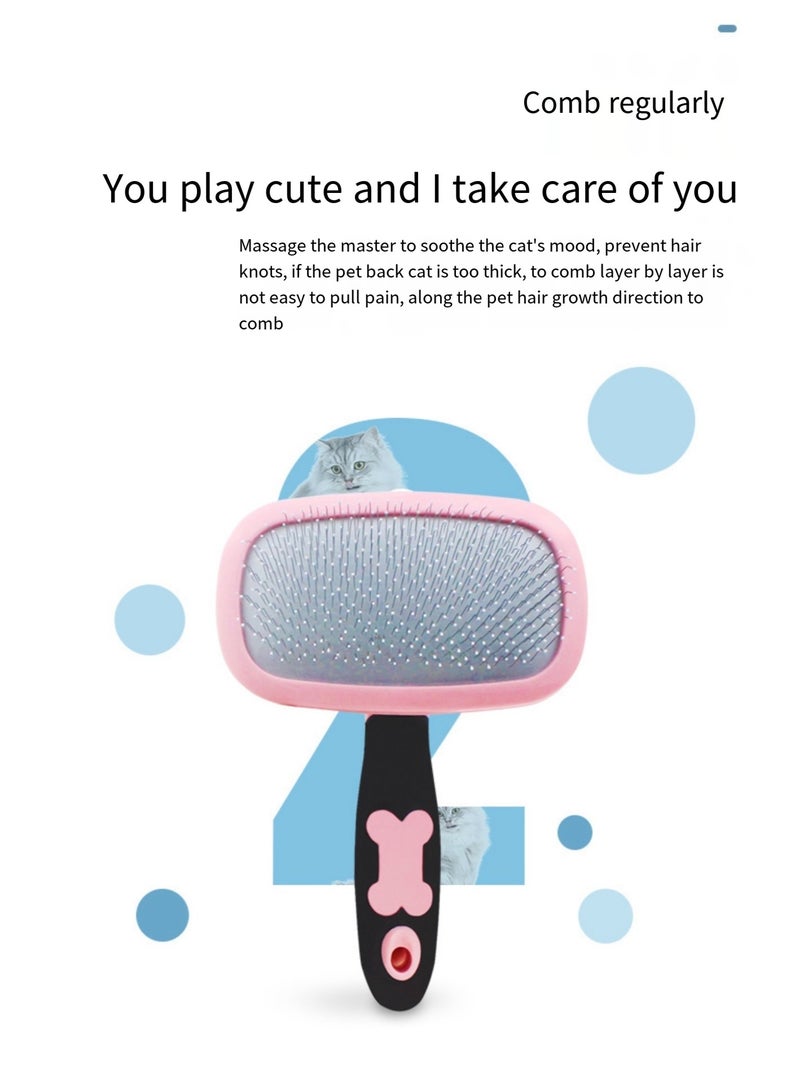 Destinydeal Cat Brush for Shedding – Cattitude Series, Cat Brushes for Indoor Cats, Grooming Comb for Long & Short Hair, Removes Loose Fur and Reduces Shedding