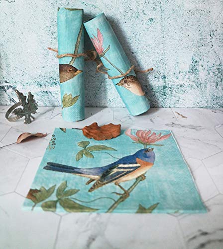 ALINK Decoupage Paper Napkins, Luncheon Tea Party Napkins Serviettes Printed Birds 20 Count 2-Ply, 13 x 13 Inch - Image 5