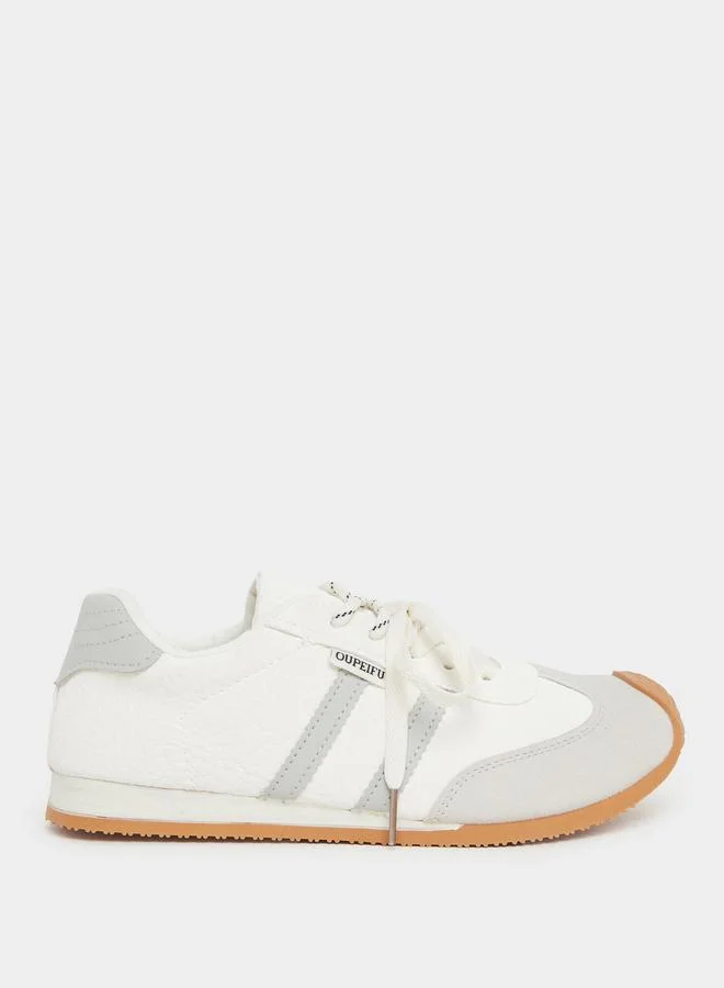 Styli Styli Striped Lace Up Sneakers