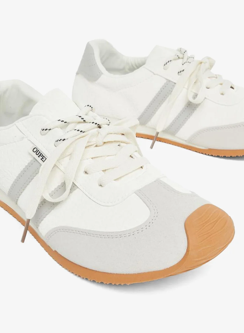 Styli Active  Striped Lace Up Sneakers for Women | Best Price UAE