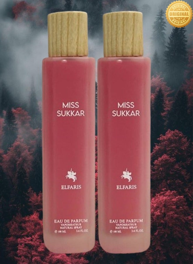 FARIS 2 Pieces Miss Sukkar Perfume EDP 100ML - Image 1