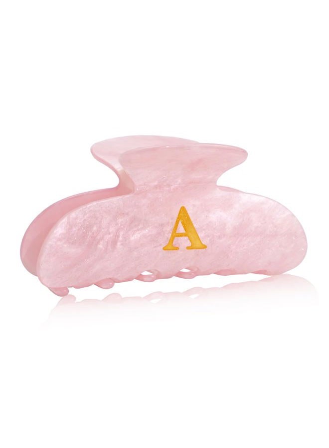 Fohufo Initial Cute Hair Clips - Pink Letter Elegant Hair Claw Clips, Fashion Glitter Claw Clips Durable Hair Clips, Wedding Gift, Bridesmaid Gifts, Birthday Gifts, Christmas Gift, Letter A - Image 1