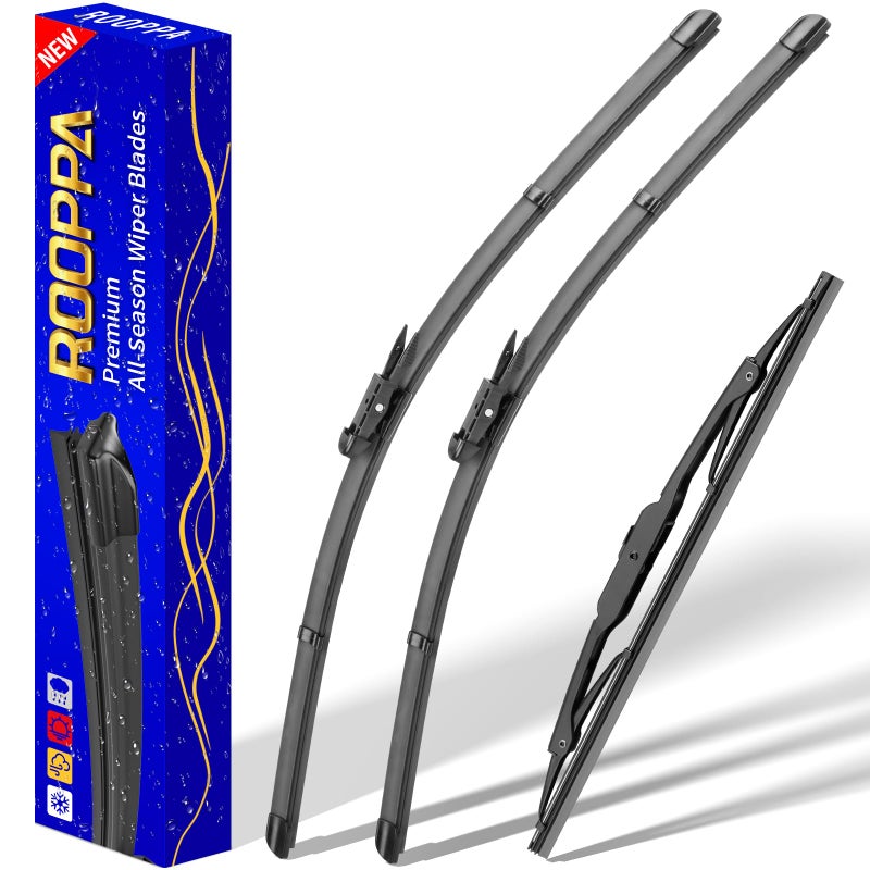 Rooppa 3 wipers Replacement for 20122017 Chevy Chevrolet Traverse Windshield Wiper Blades Original Equipment Replacement 242113 Set of 3 Pinch Tap - Image 2