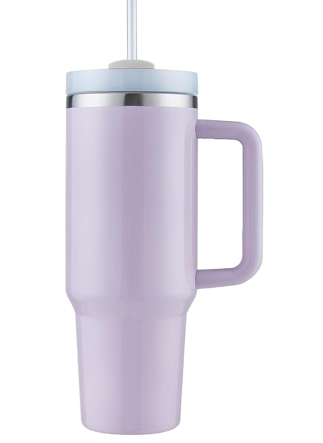 TOPHAVEN TOPHAVEN 40 oz Tumbler with Handle and Straw Lid Insulated Reusable Stainless Steel Water Bottle Travel Mug Iced Coffee Cup Travel Mug for Hot and Cold Beverages, BPA Free (1, Purple)  - Image 1