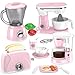 Shemira Play Kitchen Accessories Play Kitchen Appliances Toy Set with Coffee Maker Blender Mixer Toaster Kids Kitchen Playset Toys for 3 4 5 6 7 8 Year Old Girls Birthday Gifts for Girls Pink - Image 2