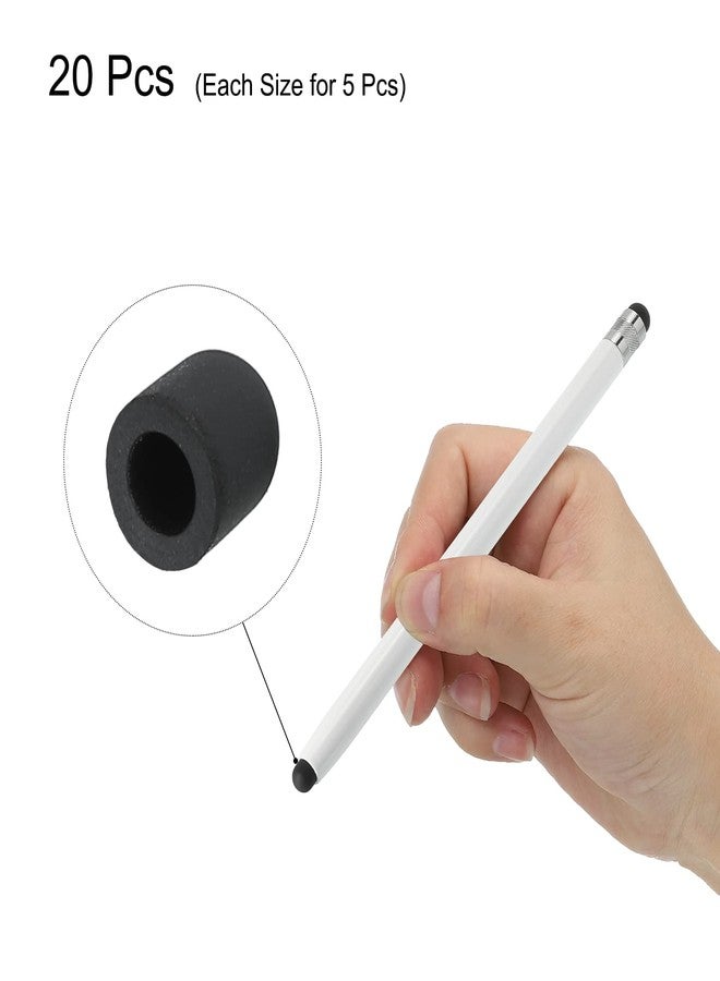 MECCANIXITY 20pcs 5/6/7/8mm Stylus Pen Fine Tips Conductive Rubber Capacitive Touch Screen Pens Tip Soft Universal Replacement - Image 3