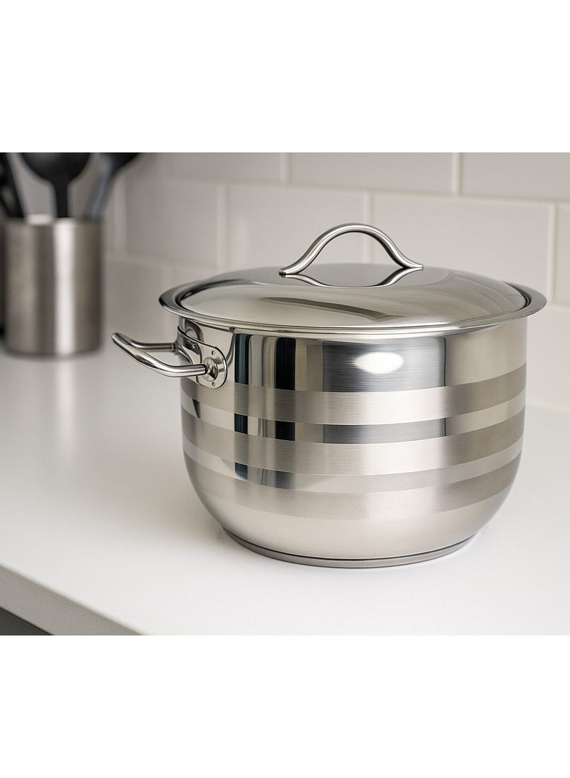 OMS 34Cm Stainless Steel Casserole - Made In Turkey - Image 2