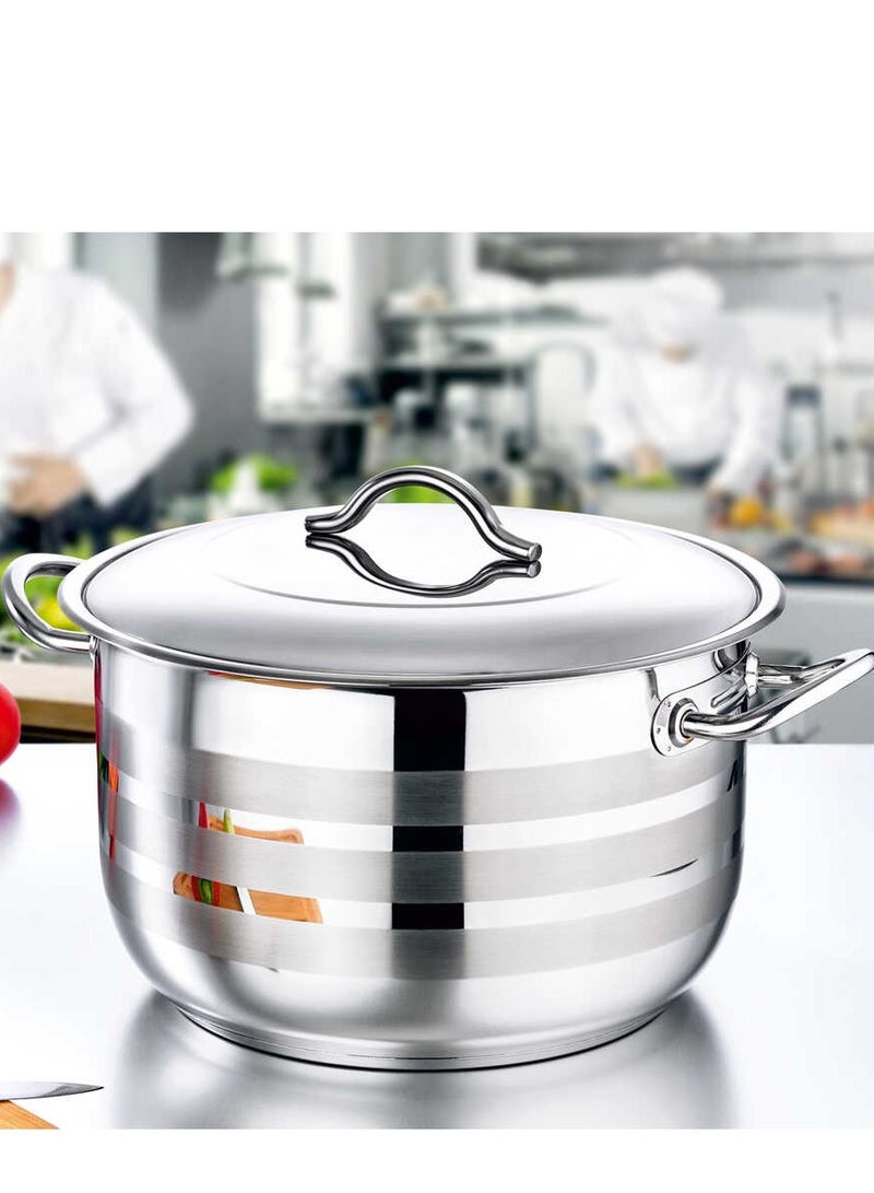 OMS 34Cm Stainless Steel Casserole - Made In Turkey - Image 3