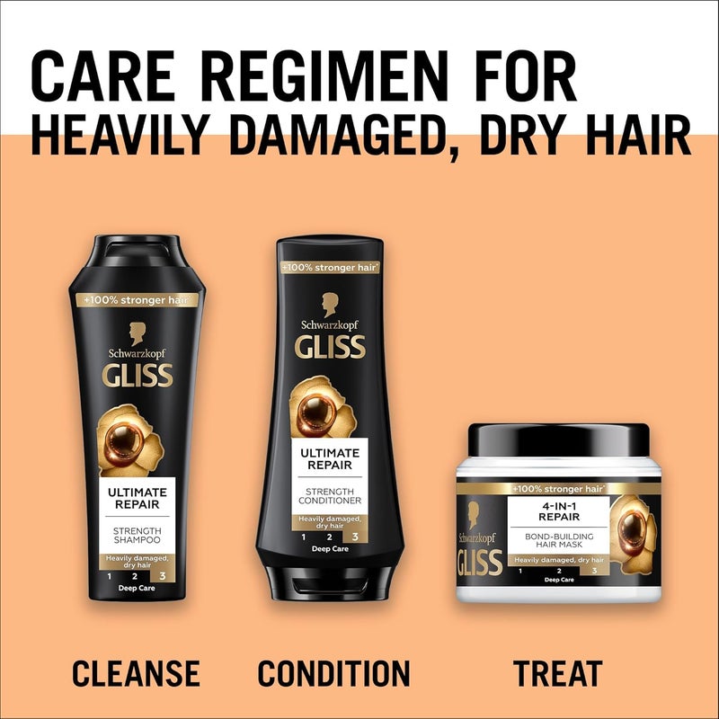 Gliss Ultimate Repair Strength Conditioner, 360ml — Restore the strength of your hair with this potent conditioner that targets damage and repairs each strand - Image 4