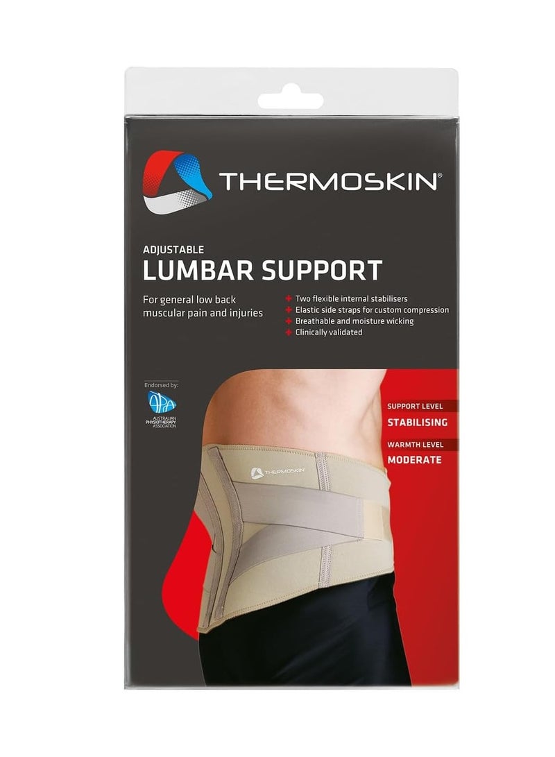 Thermoskin Thermal Lumbar Support with Internal Stays for Extra Support Medium 81-90cm - Image 1