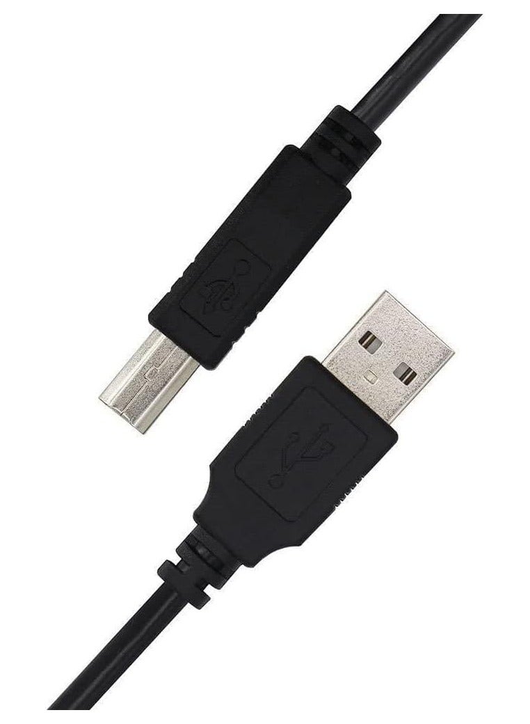 High-Speed 5ft USB Printer Cable - 1.5 Meter Type A Male to B Male Cord Compatible with HP, Canon, Dell, Epson  - Image 4
