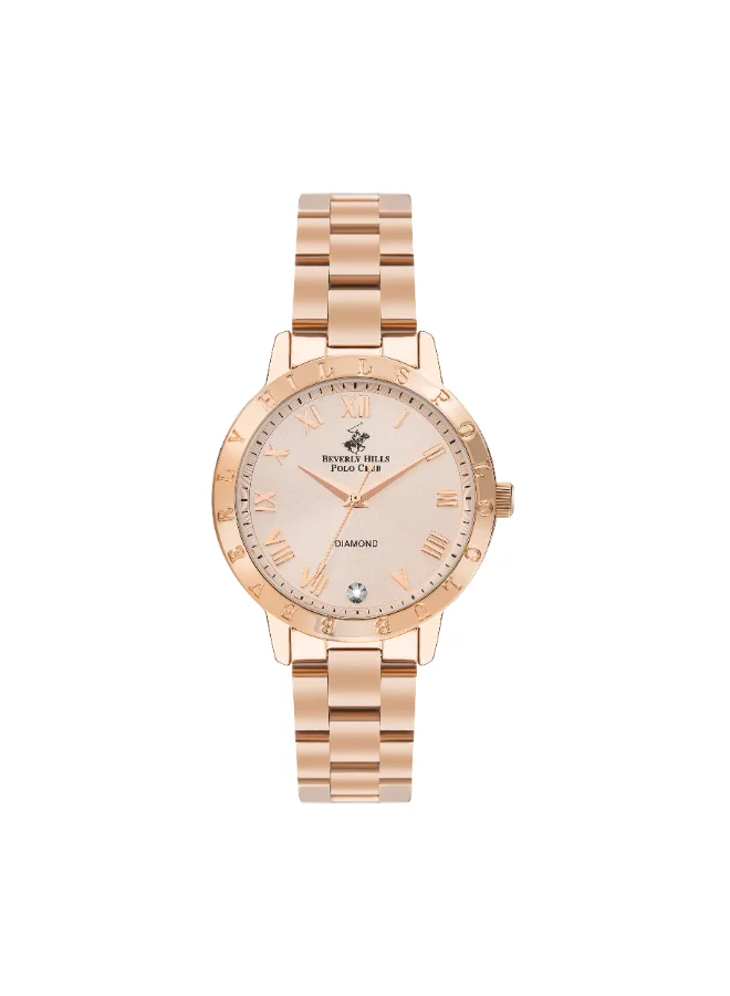بيفرلي هيلز بولو كلوب BEVERLY HILLS POLO CLUB Women's Analog Rose Dial Watch - BP3386C.410