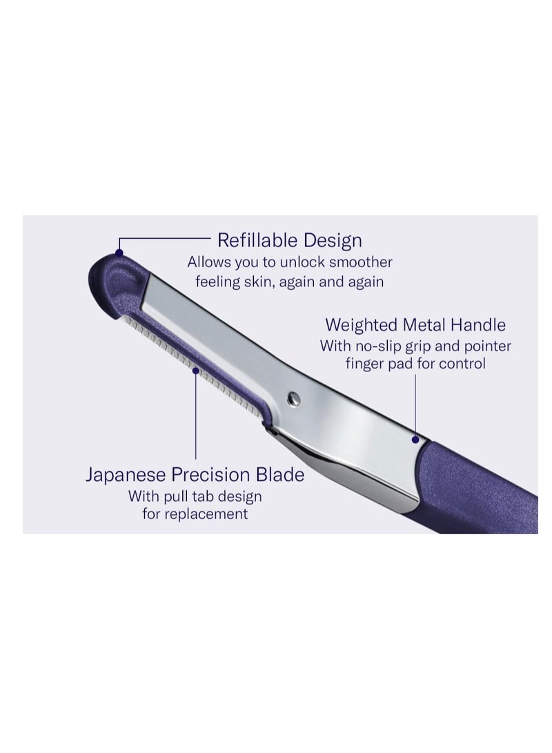 Flamingo Dermaplane Facial Razor Blade Refills for Women - 6 Count - Image 2