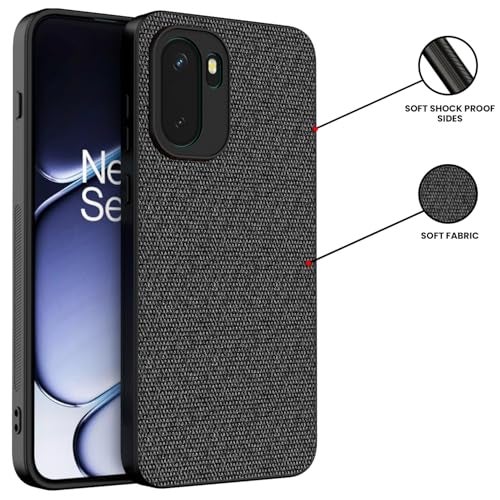 Kapa Soft Full Fabric Protective Back Case Cover for OnePlus 15R | Shockproof Slim Hard Anti Slip Back Case (Black) - Image 3