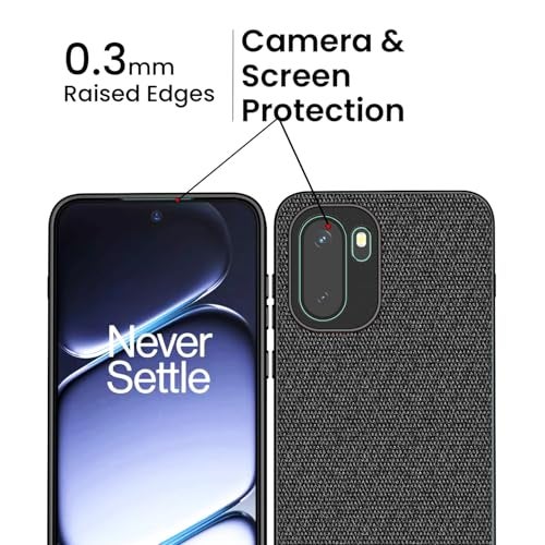 Kapa Soft Full Fabric Protective Back Case Cover for OnePlus 15R | Shockproof Slim Hard Anti Slip Back Case (Black) - Image 4