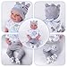 BABESIDE 6 Pcs Reborn Baby Doll Clothes for 1722 Inch Babydolls Dinosaurs Pattern Lifelike Reborn Baby Doll Accessories with Hat Bib and Socks for Realistic Baby Dolls Boy Girl - Image 3