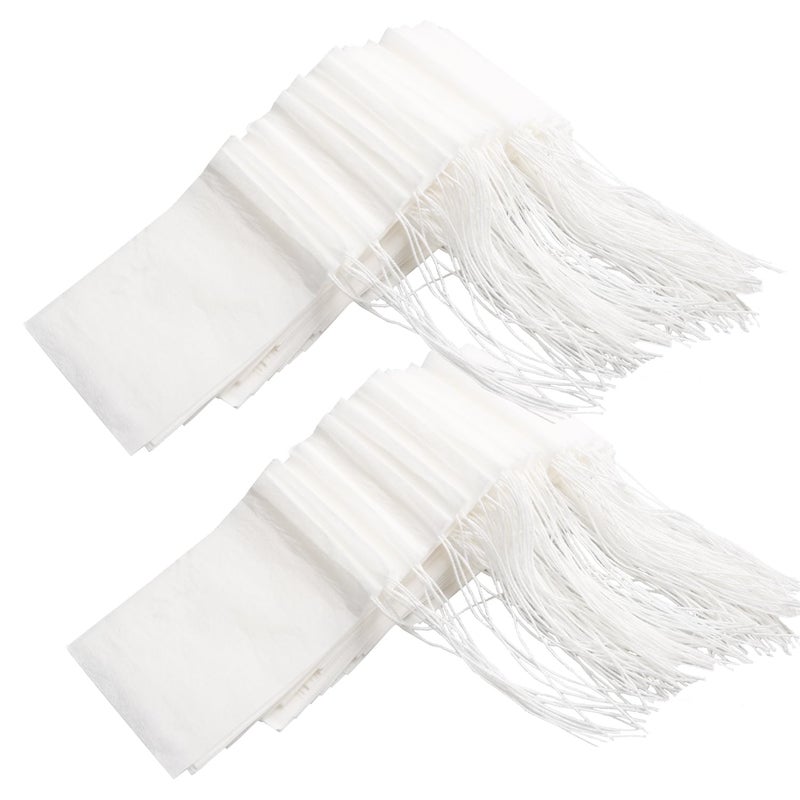 Eketirry 100pcs Tea Filter Bags for Loose Tea, Mini Empty Tea Bags, Natural Wood Pulp Paper Material, Disposable Unbleached Tea Filter Bags with Drawstring for Loose Tea (White,1.97 x2.76 inch) - Image 2