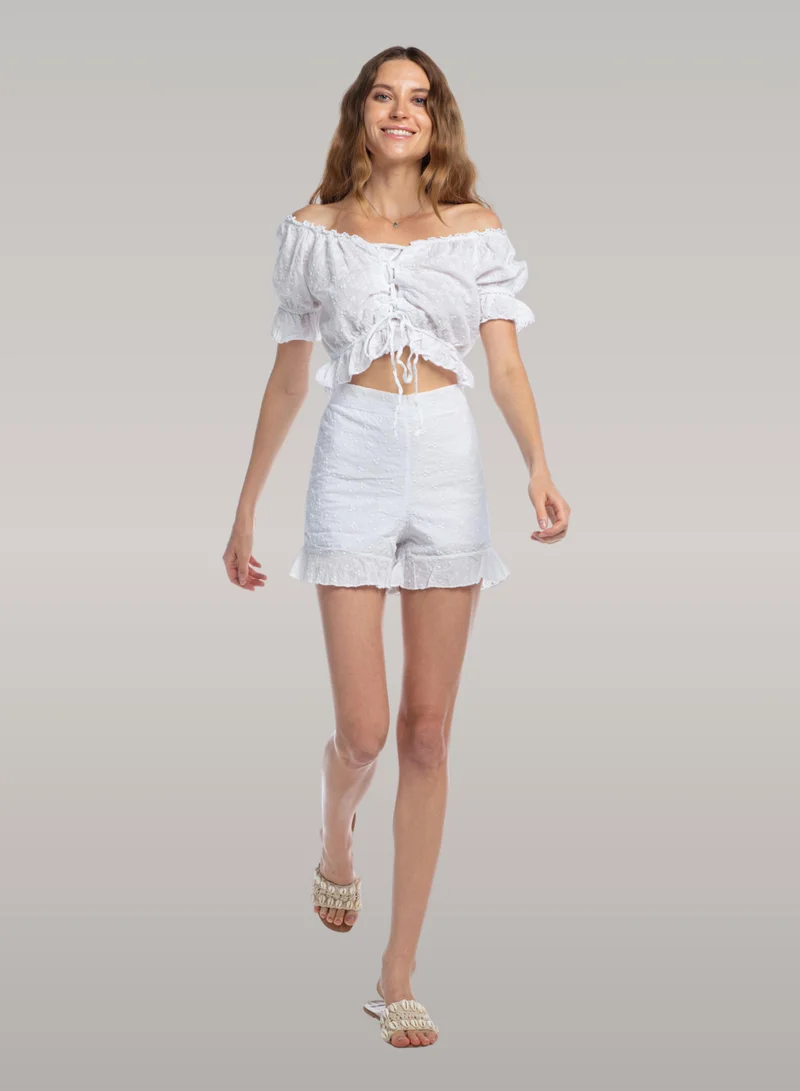 جاست نيتشر بلوزة صغيرة بتطريز يدوي