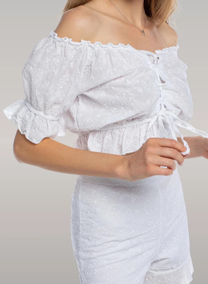 Just Nature Mini Embroidery Blouse