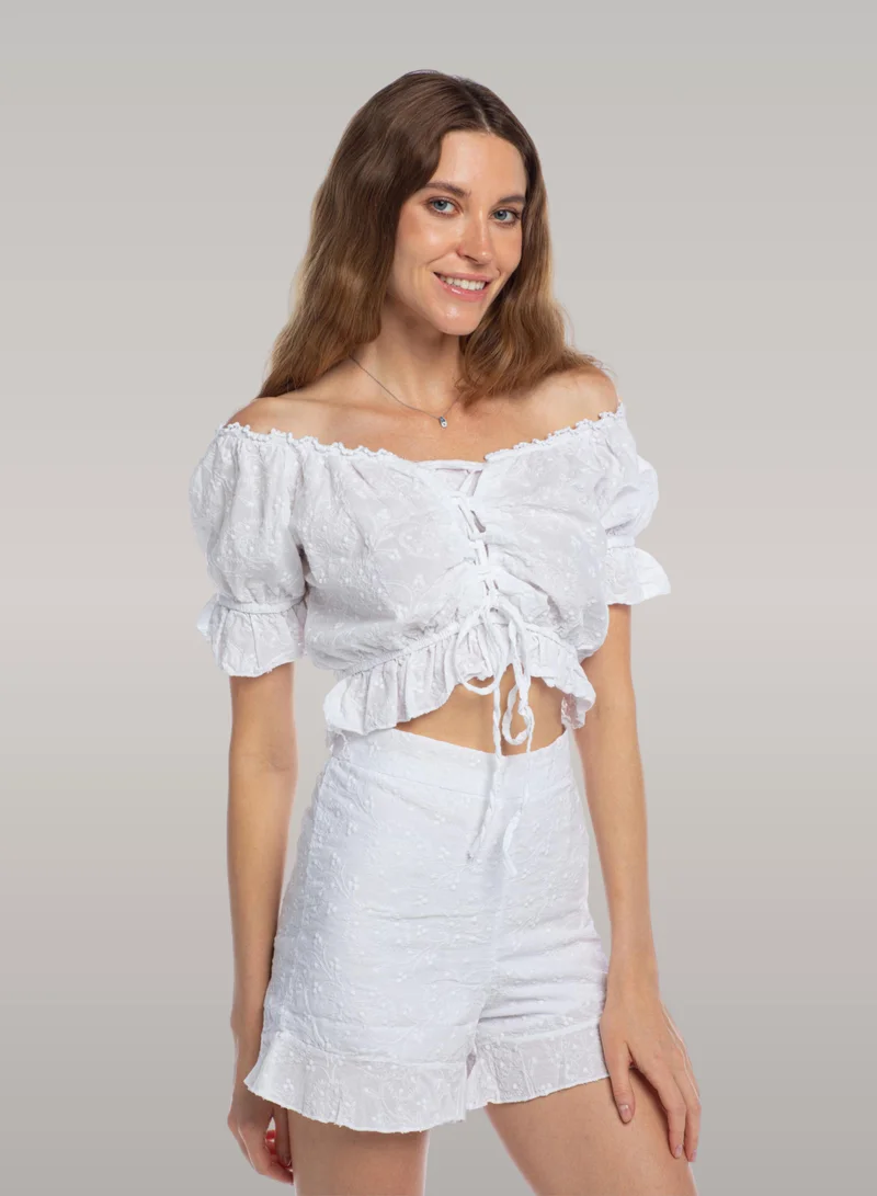 Just Nature Mini Embroidery Blouse