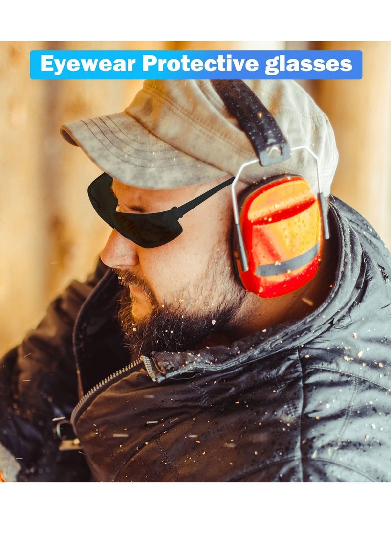 SYOSI 8Pcs Safety Glasses, Protective Eyewear for Men Women, ANSI Z87.1 Eye Protection Goggles with Clear Protective for Work  - Image 3