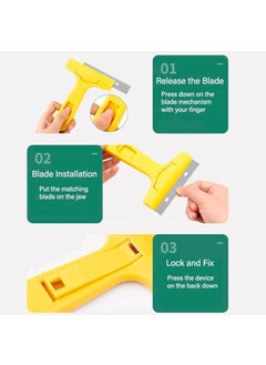 Vroxy Vroxy Portable MultiPurpose Hand Tool for Tiles Scraper Shovel Cutter with 3pcs Extra Blades Floor Scraper with Durable Plastic Handle 1Pcs  - Image 4