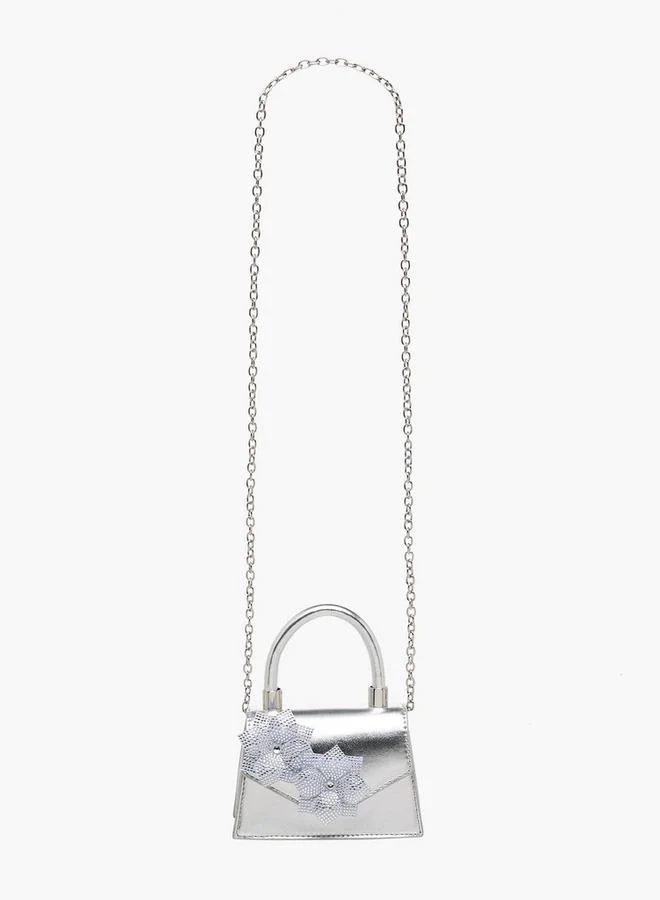 Celeste Floral Embellished Crossbody Bag with Chain Strap Ramadan Collection