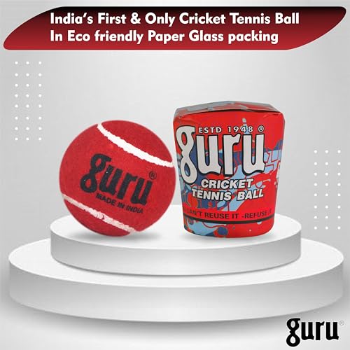 GURU Tennis Cricket Ball, Heavy Weight Cricket Tennis Balls (Maroon, Pack of 6) - Image 4