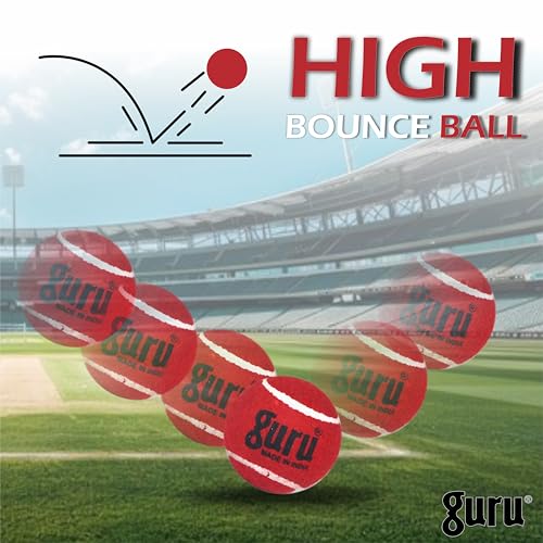 GURU Tennis Cricket Ball, Heavy Weight Cricket Tennis Balls (Maroon, Pack of 6) - Image 3
