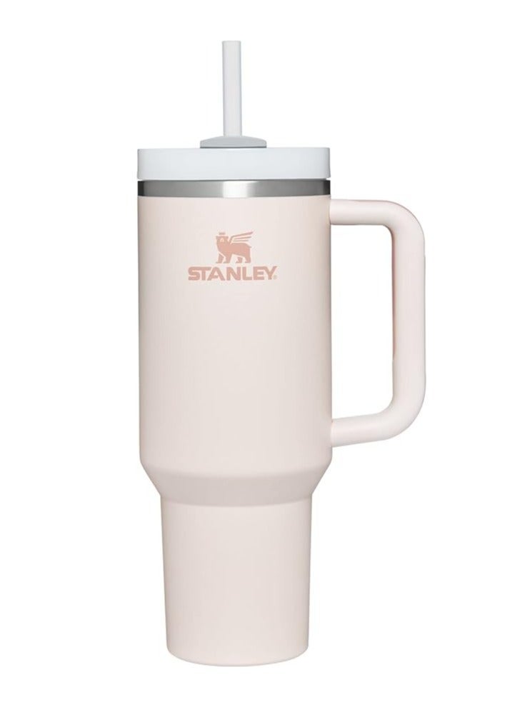Stanley Quencher H2.0 FlowState Stainless Steel Vacuum Insulated Tumbler with Lid and Straw for Water, Iced Tea or Coffee, Smoothie More, Rose Quartz, 40 oz - Image 1