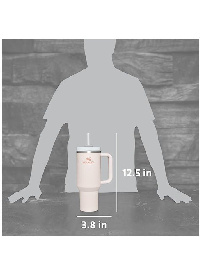 Stanley Quencher H2.0 FlowState Stainless Steel Vacuum Insulated Tumbler with Lid and Straw for Water, Iced Tea or Coffee, Smoothie More, Rose Quartz, 40 oz - Image 5