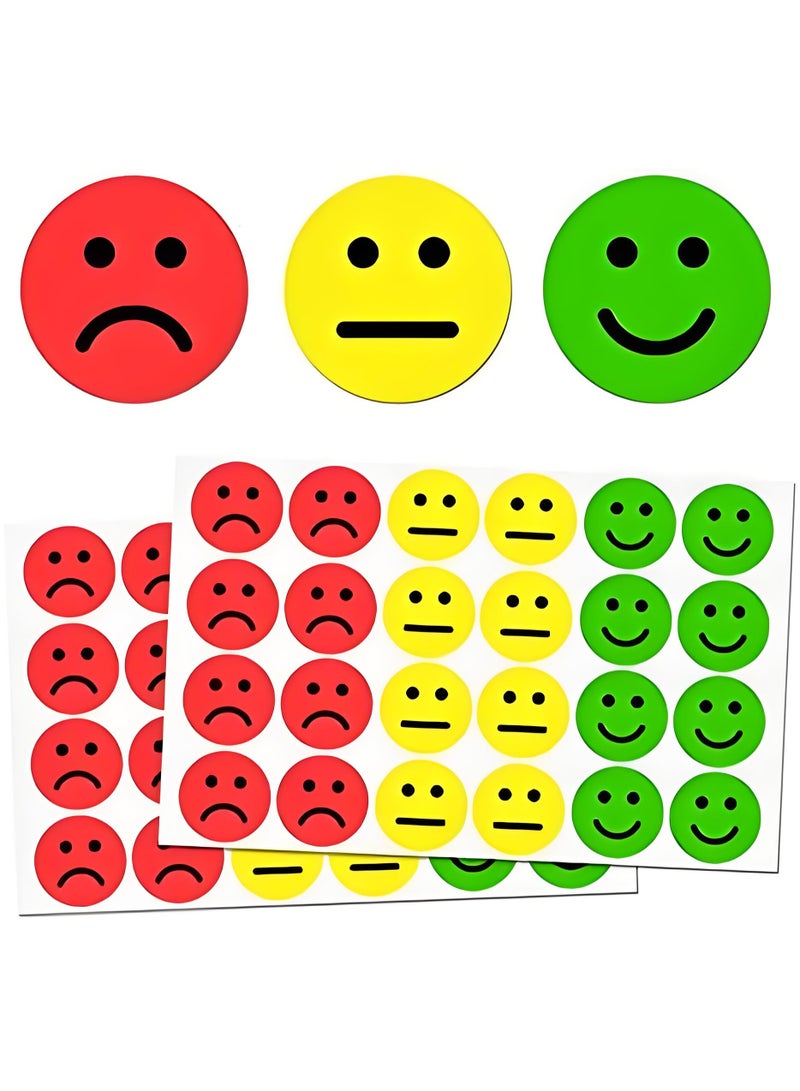 1200 قطعة ملصقات عاطفية مشفرة بالألوان مقاس 1 بوصة، ملصقات نقطية لوجوه مبتسمة سعيدة/حزينة لإدارة السلوك، ملصقات تحفيزية للمعلمين وأولياء الأمور والصفوف العلاجية - Image 1
