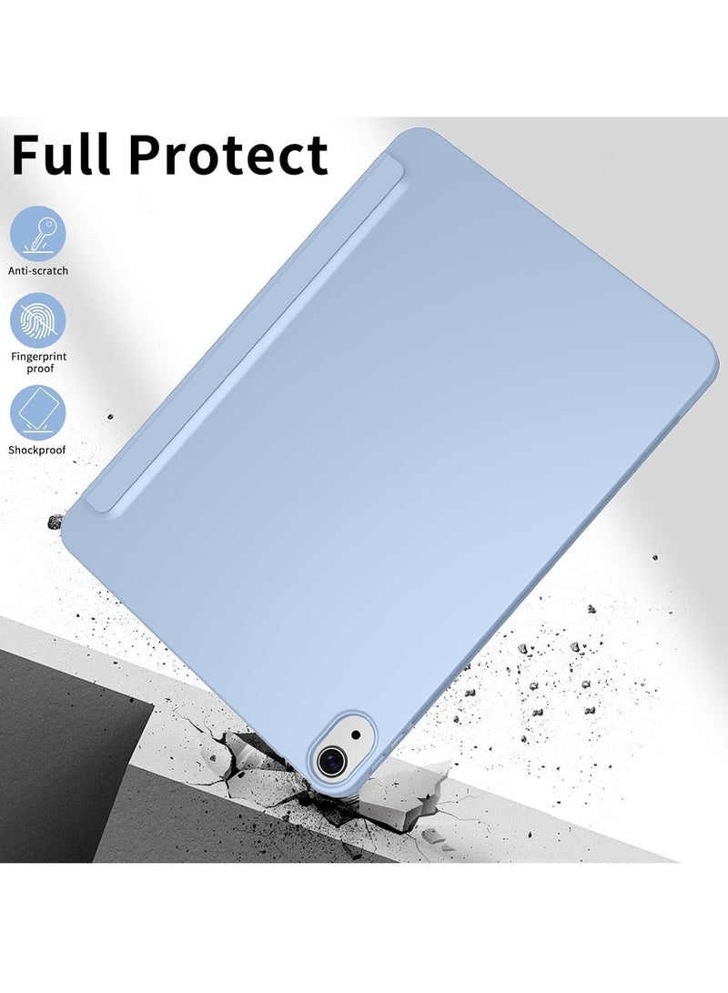 TIGER Case for iPad Air 11 Inch M2 (2024) & iPad Air 5th/4th Gen (10.9 Inch, 2022/2020) || Lightweight Soft TPU Back Protective Case with Auto Sleep/Wake Function & Smart Folio Cover – Thin, Slim Design for Maximum Protection (Light Blue, 10.9) - Image 5