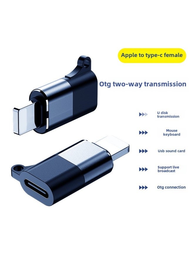 ينطبق على محول Apple Otg للميكروفون اللاسلكي من النوع c إلى محول Apple Otg لسماعات الرأس، شكل الواجهة: Type-c أنثى إلى Apple Single Otg - Image 4
