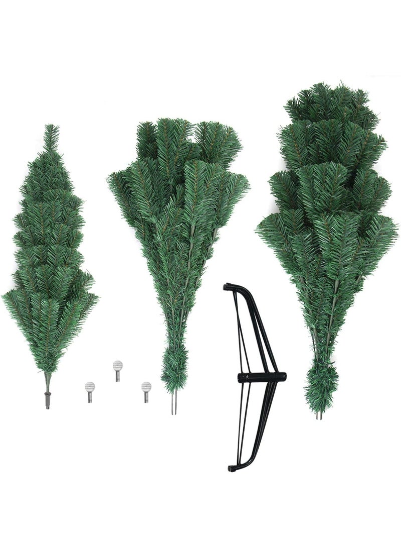 Mado Gallery Artificial Green Christmas Tree 1.2m To 2.1m, Prelit 40m Warm Lights (Plug-in & Battery), Mixed Branches, Foldable Stand, Indoor/Outdoor Holiday Décor - Image 3