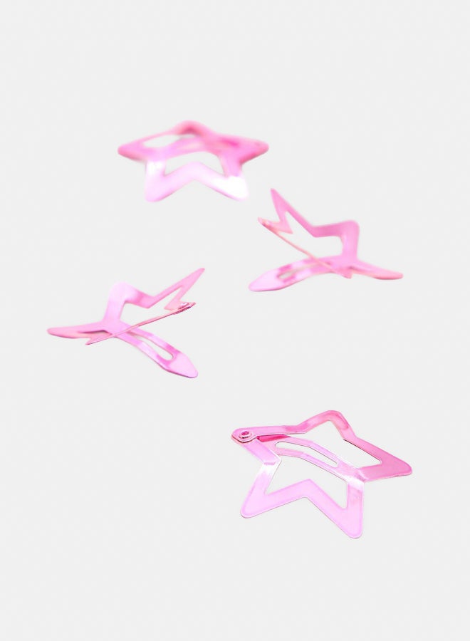 FOREVER 21 Star Snap Hair Clip Set - 4 pack  - Image 4