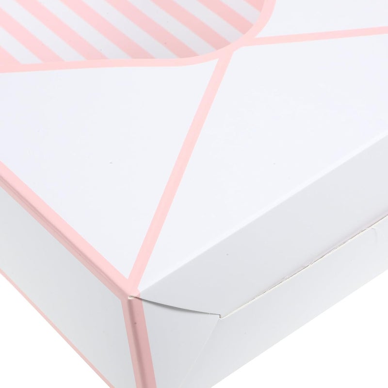 JEWEDECO 9pcs Flower Storage Boxes Envelope Shape Paper Flower Cases with Red Polka Dot, Black and White Polka Dot, and Pink Stripe Patterns for Bouquet Wrapping and Floral Arrangements - Image 3